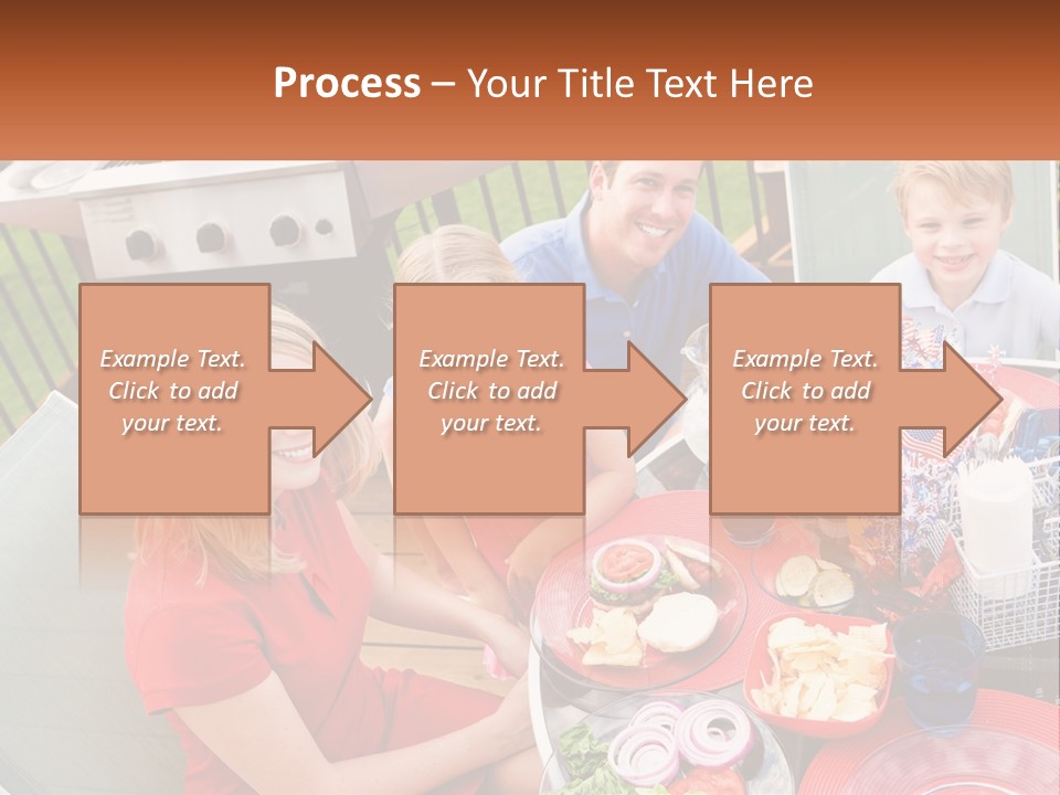A Group Of People Sitting Around A Table With Food PowerPoint Template