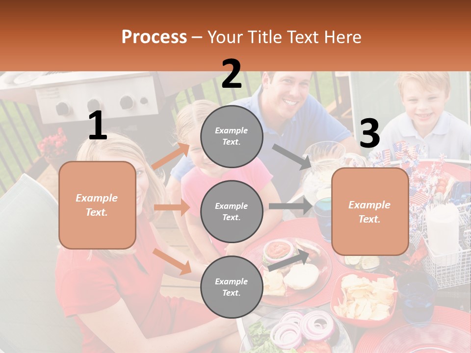 A Group Of People Sitting Around A Table With Food PowerPoint Template