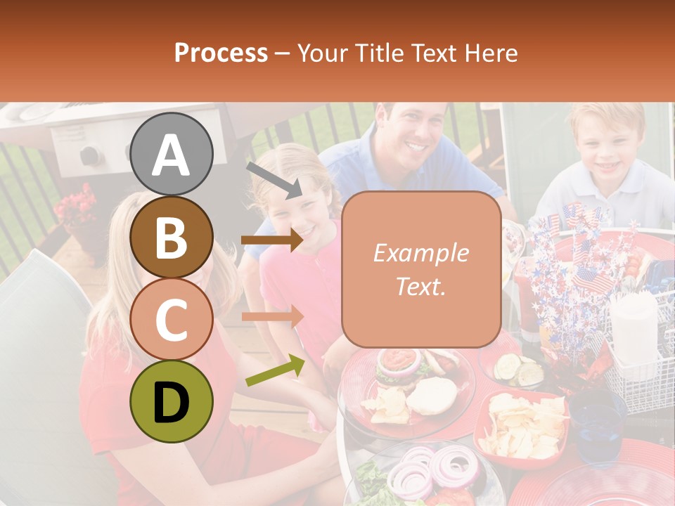 A Group Of People Sitting Around A Table With Food PowerPoint Template