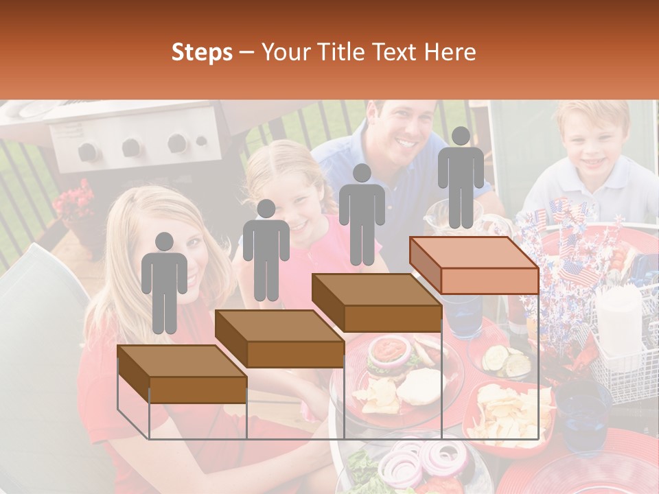 A Group Of People Sitting Around A Table With Food PowerPoint Template