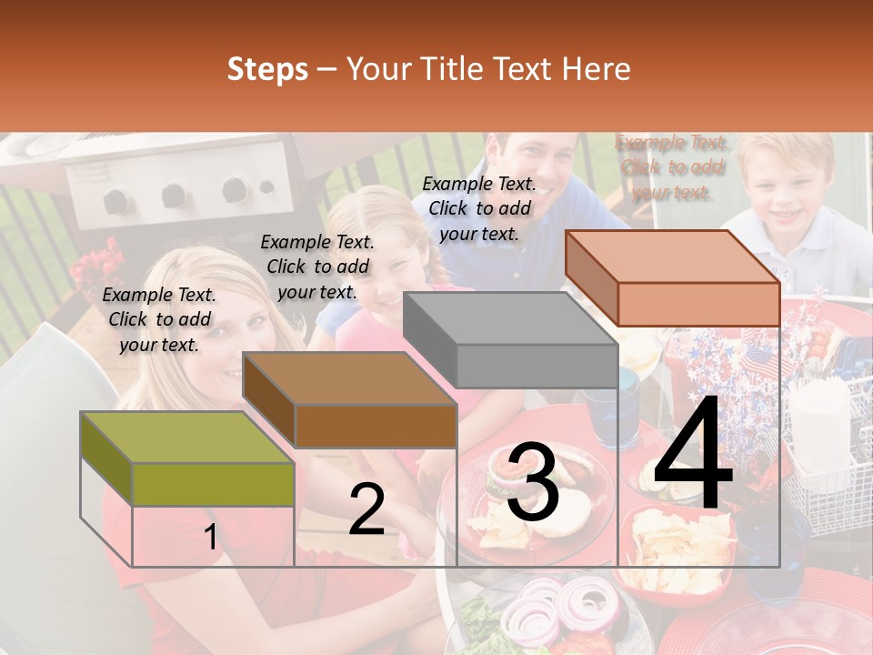 A Group Of People Sitting Around A Table With Food PowerPoint Template