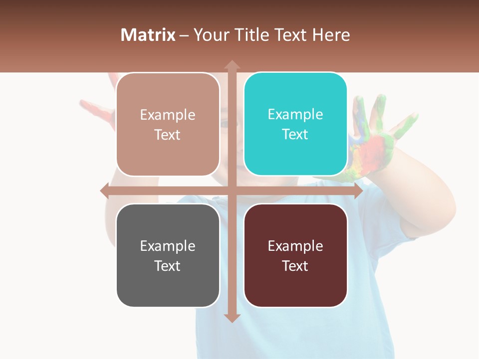 A Young Boy Is Holding His Hands Up To The Camera PowerPoint Template