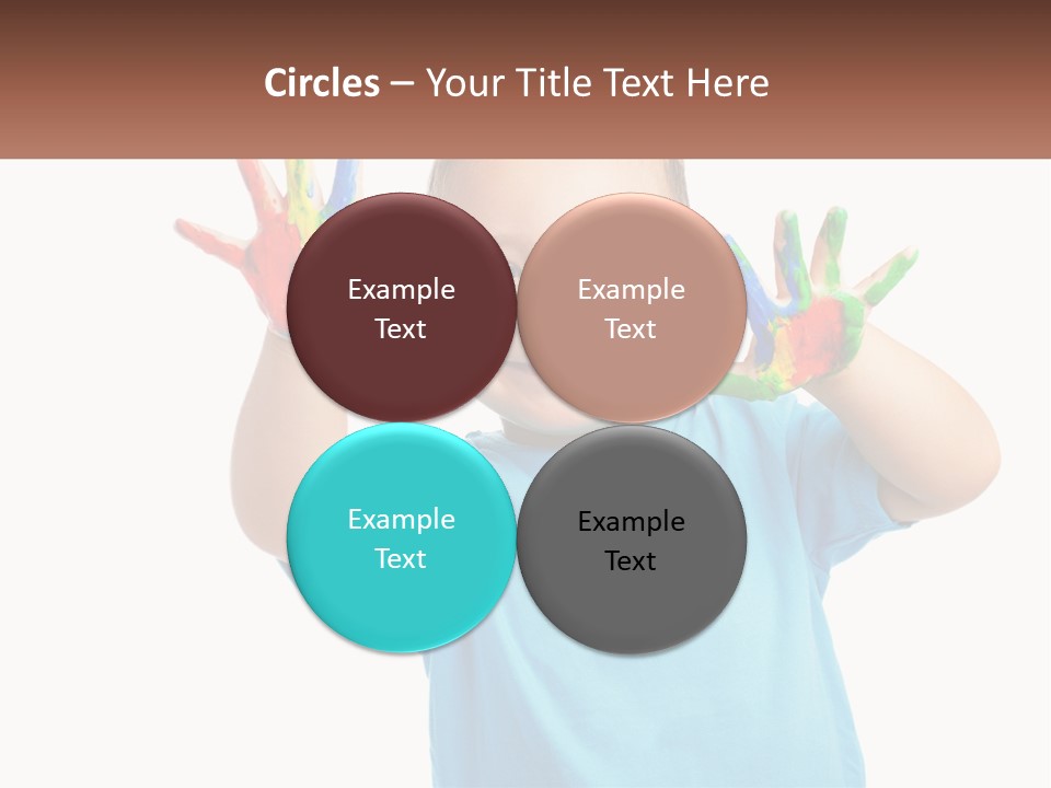 A Young Boy Is Holding His Hands Up To The Camera PowerPoint Template