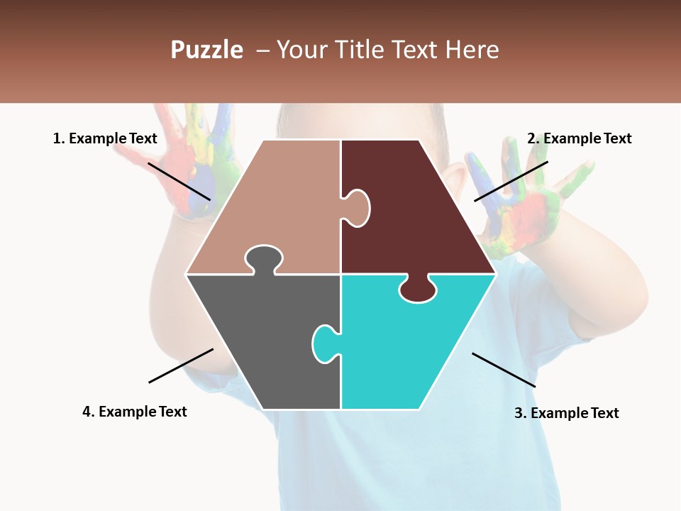 A Young Boy Is Holding His Hands Up To The Camera PowerPoint Template