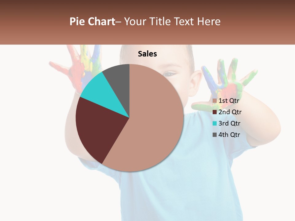 A Young Boy Is Holding His Hands Up To The Camera PowerPoint Template