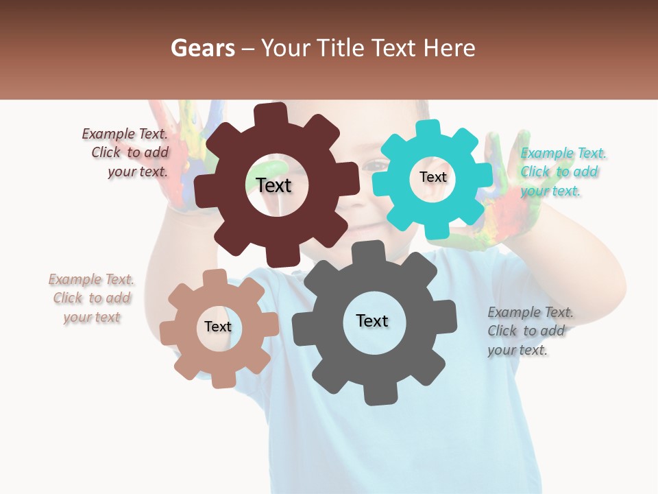 A Young Boy Is Holding His Hands Up To The Camera PowerPoint Template