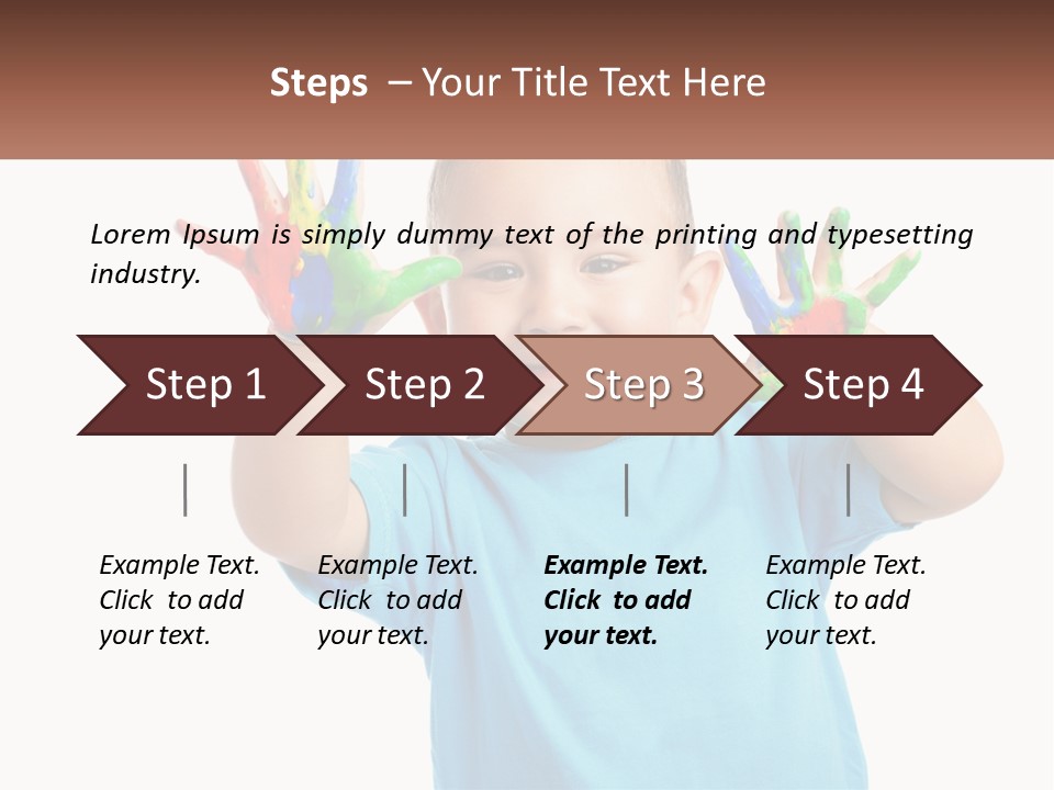 A Young Boy Is Holding His Hands Up To The Camera PowerPoint Template