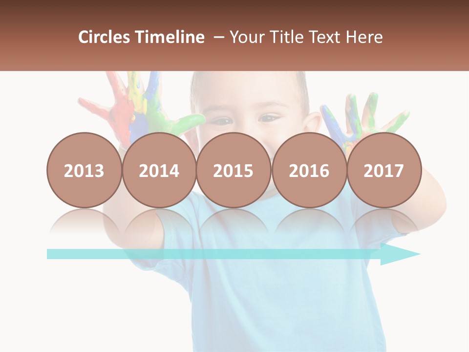 A Young Boy Is Holding His Hands Up To The Camera PowerPoint Template