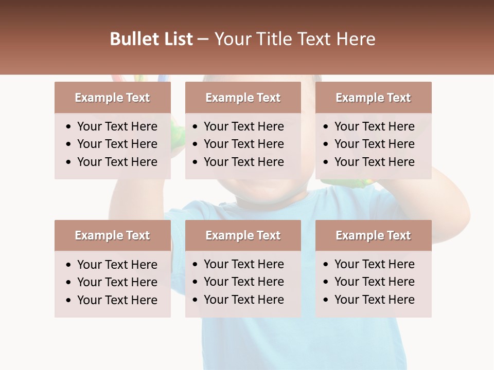 A Young Boy Is Holding His Hands Up To The Camera PowerPoint Template