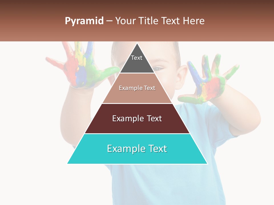 A Young Boy Is Holding His Hands Up To The Camera PowerPoint Template