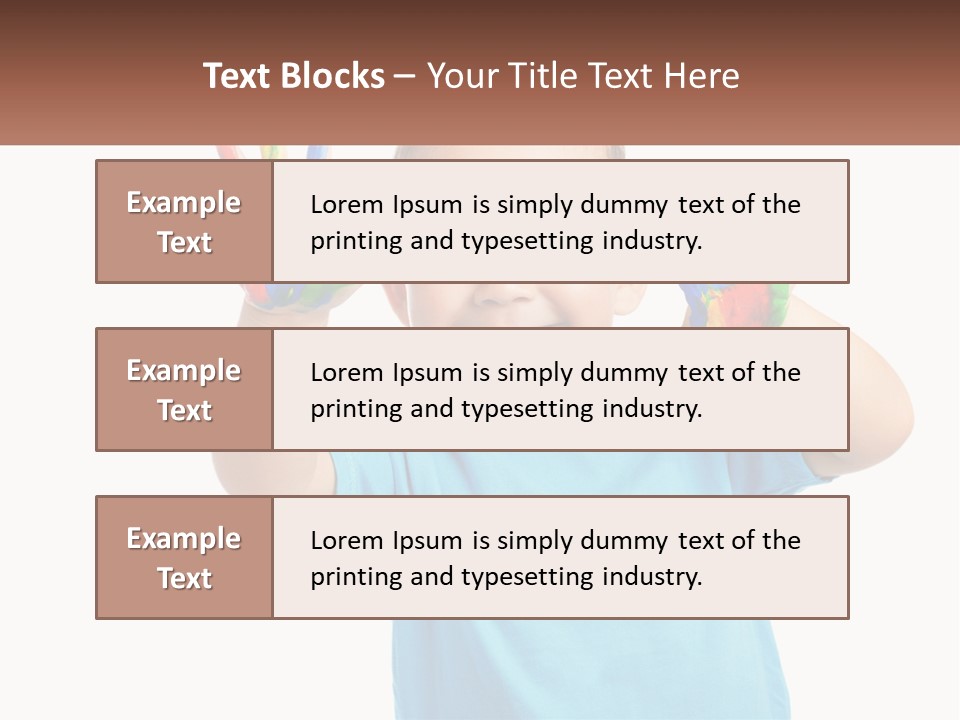 A Young Boy Is Holding His Hands Up To The Camera PowerPoint Template
