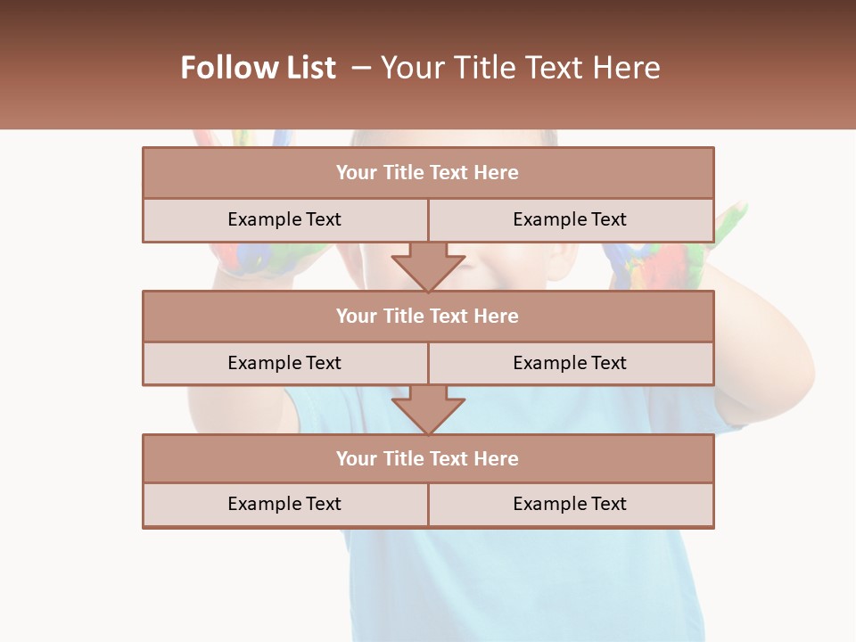 A Young Boy Is Holding His Hands Up To The Camera PowerPoint Template