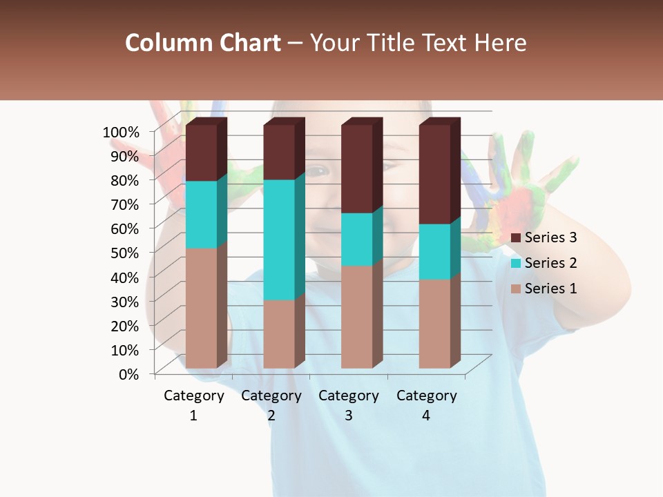 A Young Boy Is Holding His Hands Up To The Camera PowerPoint Template