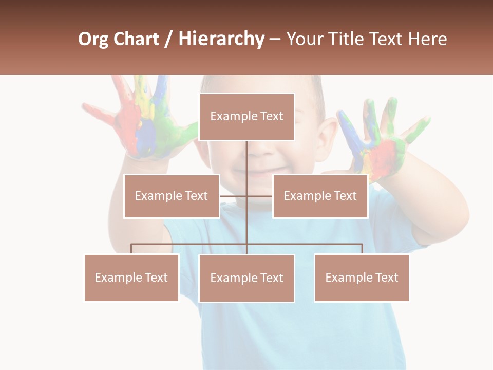 A Young Boy Is Holding His Hands Up To The Camera PowerPoint Template