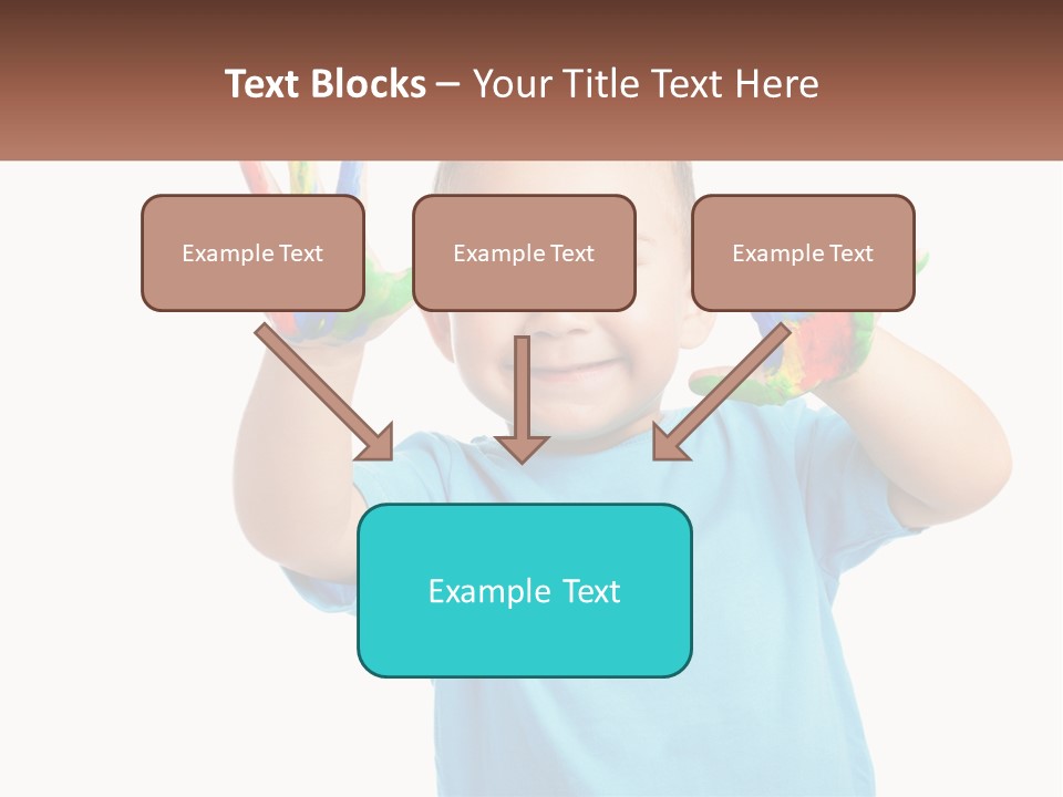 A Young Boy Is Holding His Hands Up To The Camera PowerPoint Template
