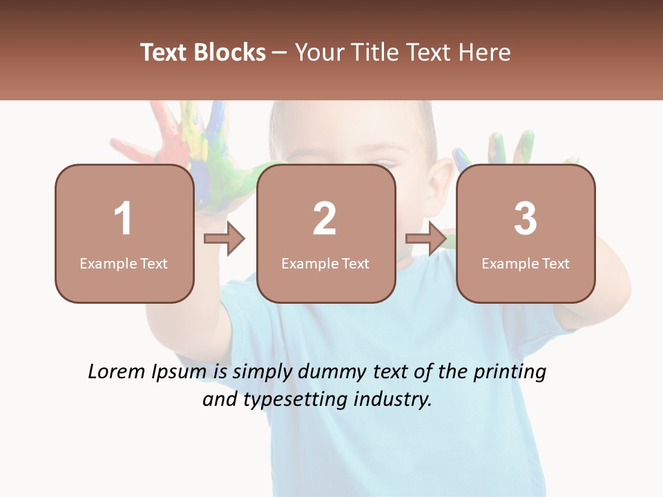 A Young Boy Is Holding His Hands Up To The Camera PowerPoint Template