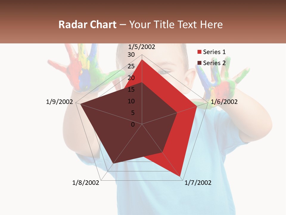 A Young Boy Is Holding His Hands Up To The Camera PowerPoint Template