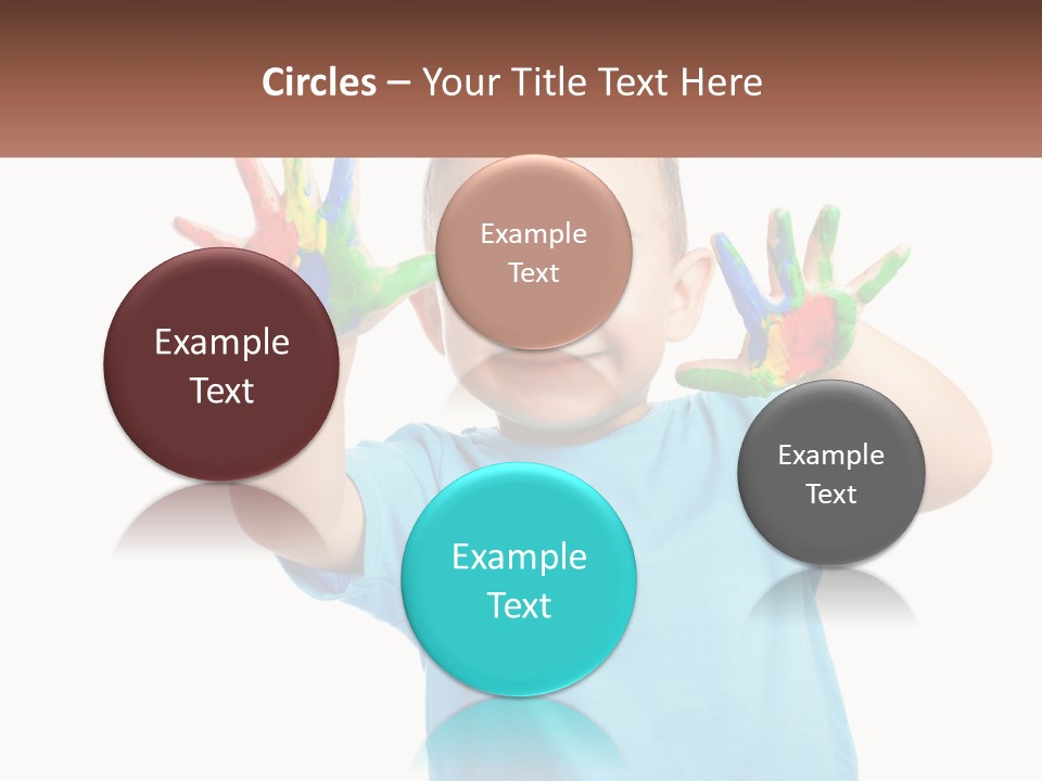 A Young Boy Is Holding His Hands Up To The Camera PowerPoint Template