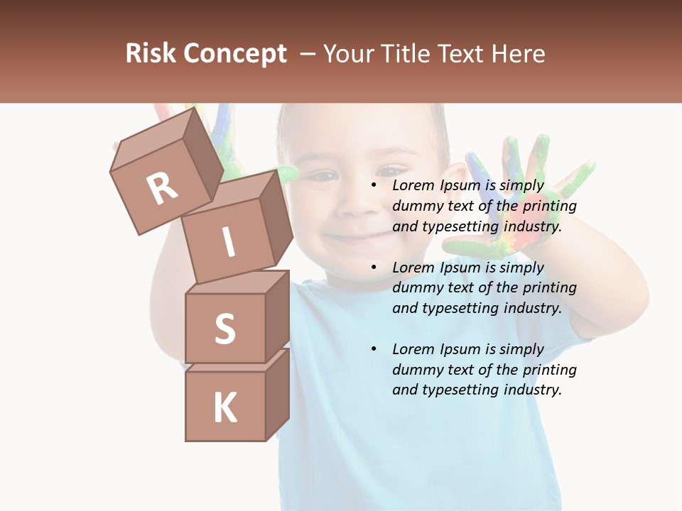 A Young Boy Is Holding His Hands Up To The Camera PowerPoint Template