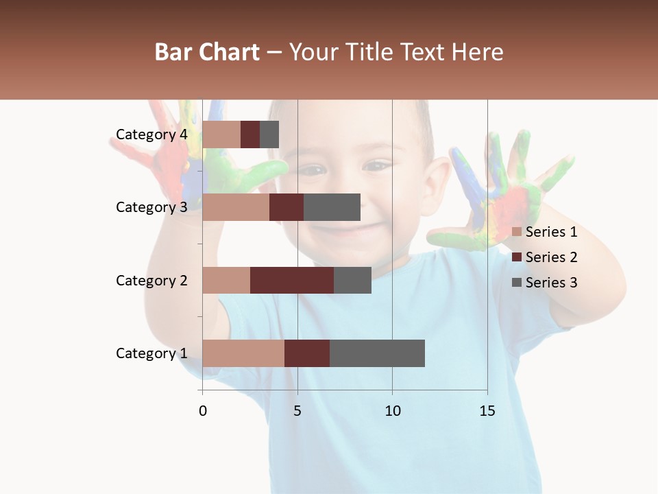 A Young Boy Is Holding His Hands Up To The Camera PowerPoint Template