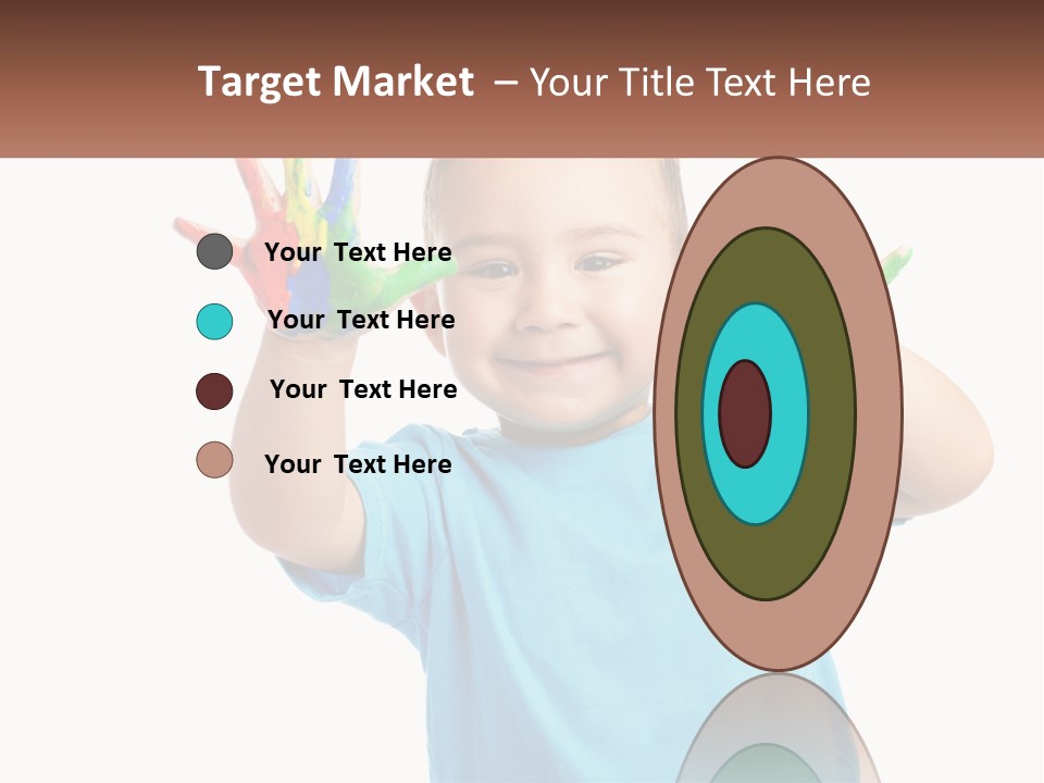 A Young Boy Is Holding His Hands Up To The Camera PowerPoint Template