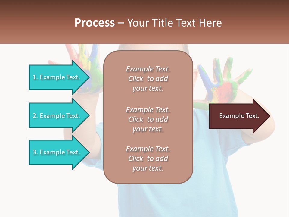 A Young Boy Is Holding His Hands Up To The Camera PowerPoint Template