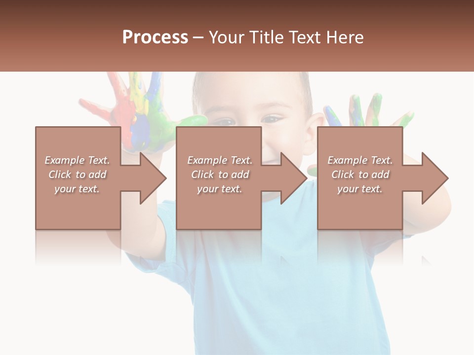 A Young Boy Is Holding His Hands Up To The Camera PowerPoint Template