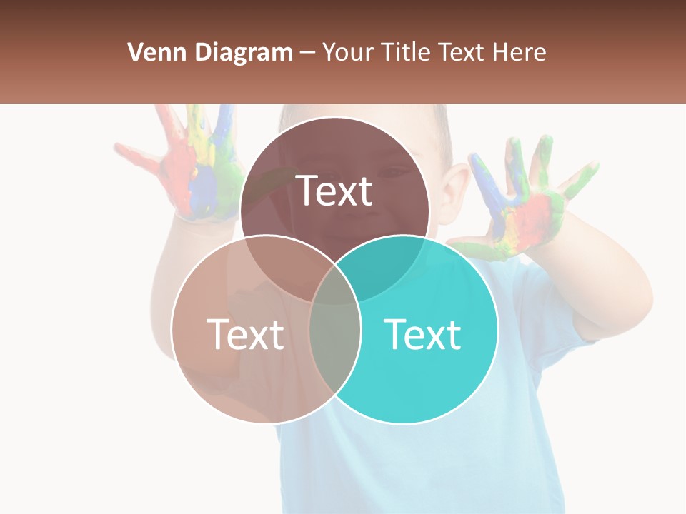 A Young Boy Is Holding His Hands Up To The Camera PowerPoint Template