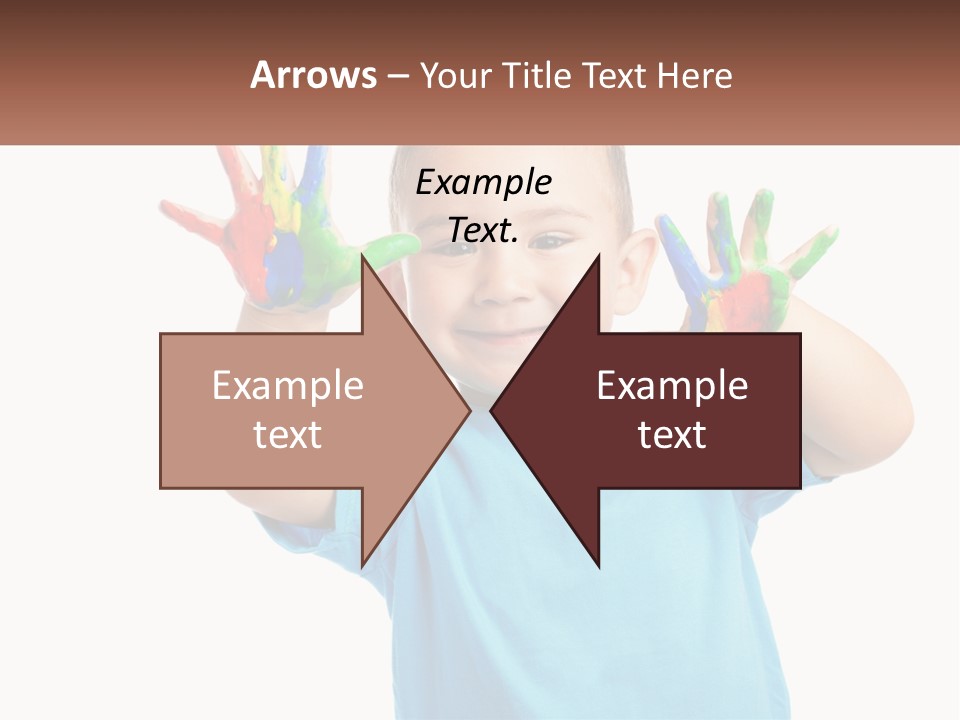 A Young Boy Is Holding His Hands Up To The Camera PowerPoint Template