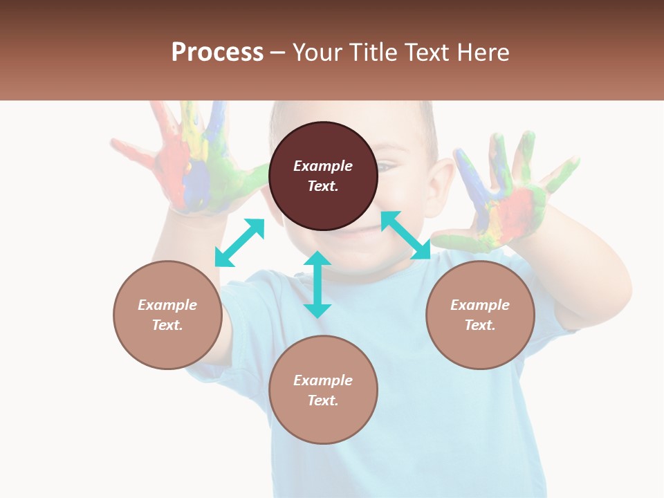 A Young Boy Is Holding His Hands Up To The Camera PowerPoint Template