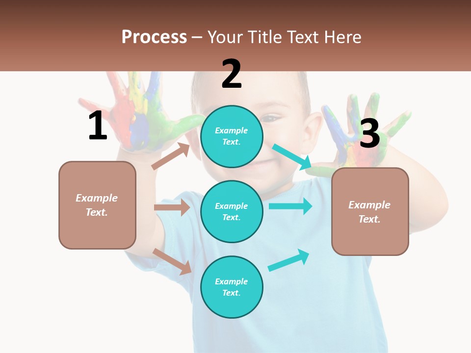 A Young Boy Is Holding His Hands Up To The Camera PowerPoint Template