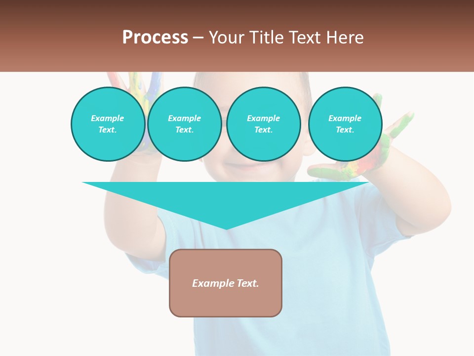 A Young Boy Is Holding His Hands Up To The Camera PowerPoint Template