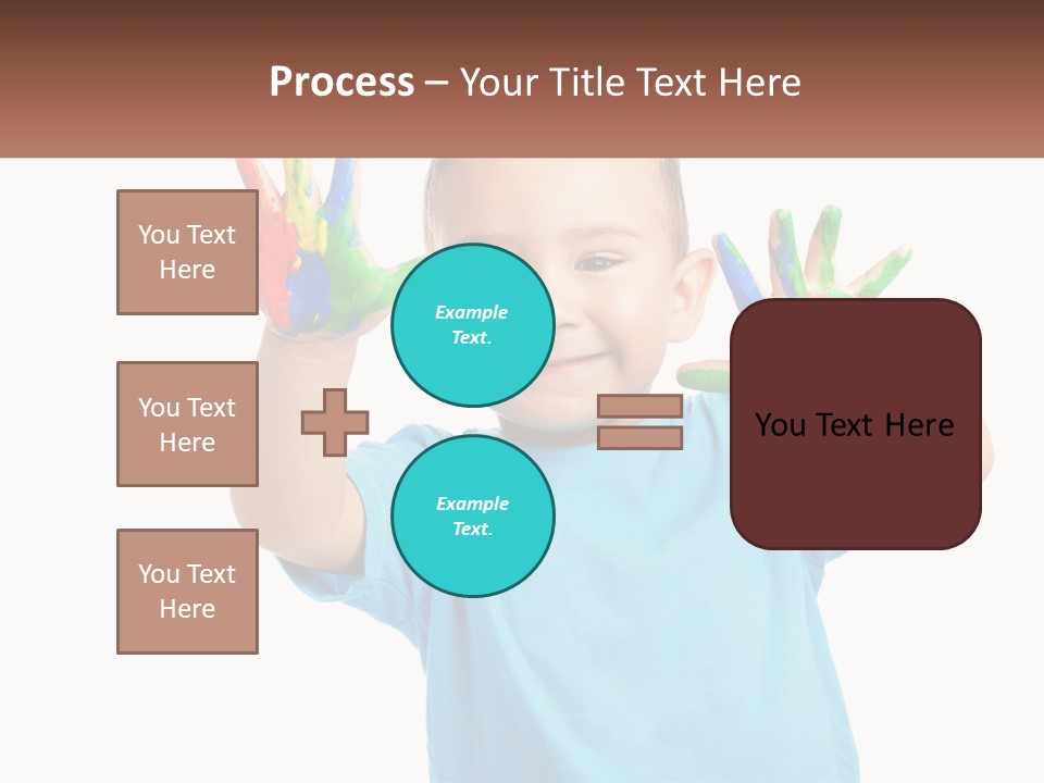 A Young Boy Is Holding His Hands Up To The Camera PowerPoint Template