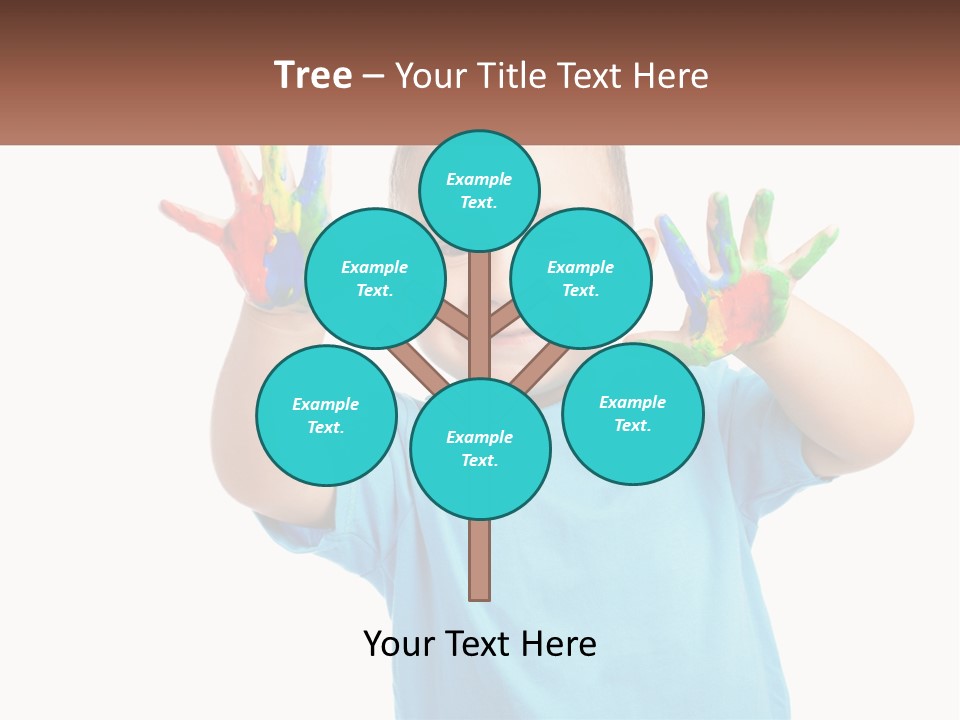 A Young Boy Is Holding His Hands Up To The Camera PowerPoint Template