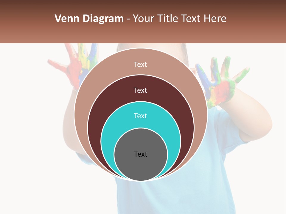 A Young Boy Is Holding His Hands Up To The Camera PowerPoint Template