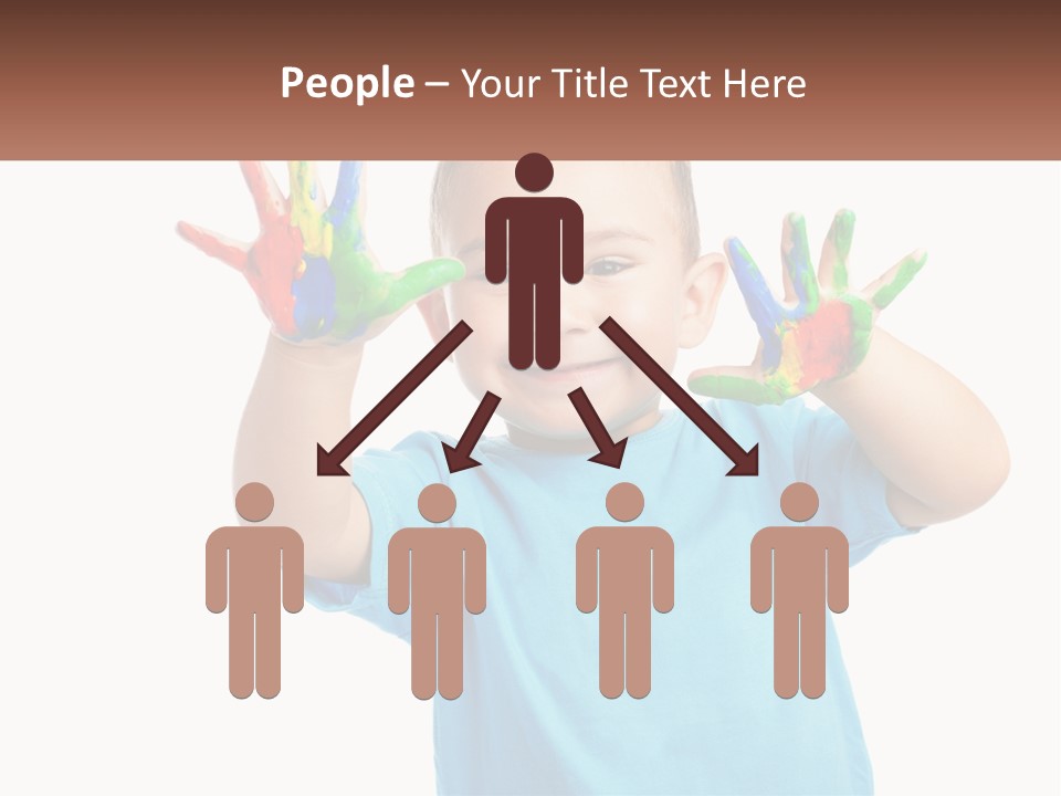 A Young Boy Is Holding His Hands Up To The Camera PowerPoint Template