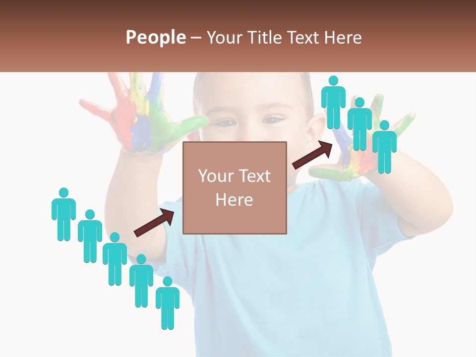 A Young Boy Is Holding His Hands Up To The Camera PowerPoint Template