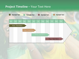 A Group Of Soccer Fans With A Megaphone In Front Of Them PowerPoint Template