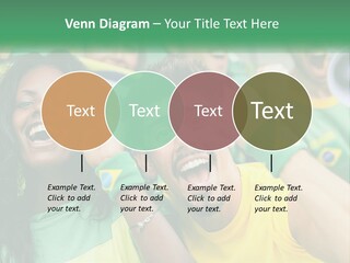 A Group Of Soccer Fans With A Megaphone In Front Of Them PowerPoint Template