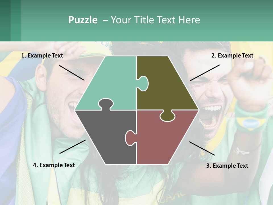 A Group Of People Are Posing For A Picture PowerPoint Template