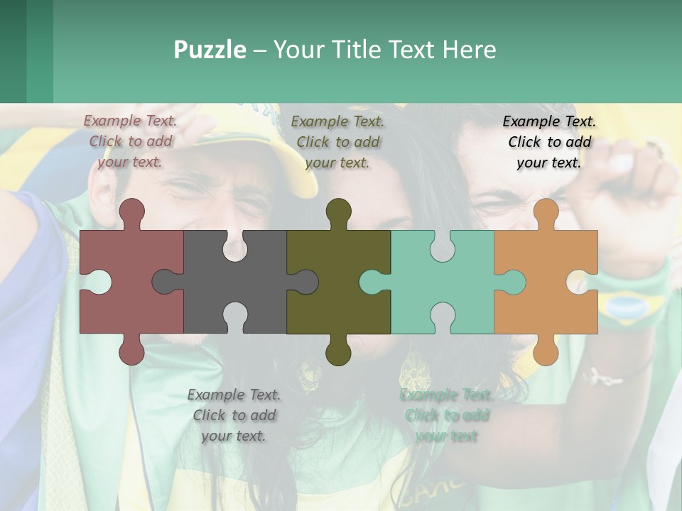 A Group Of People Are Posing For A Picture PowerPoint Template