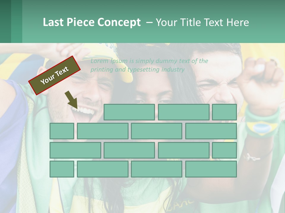 A Group Of People Are Posing For A Picture PowerPoint Template