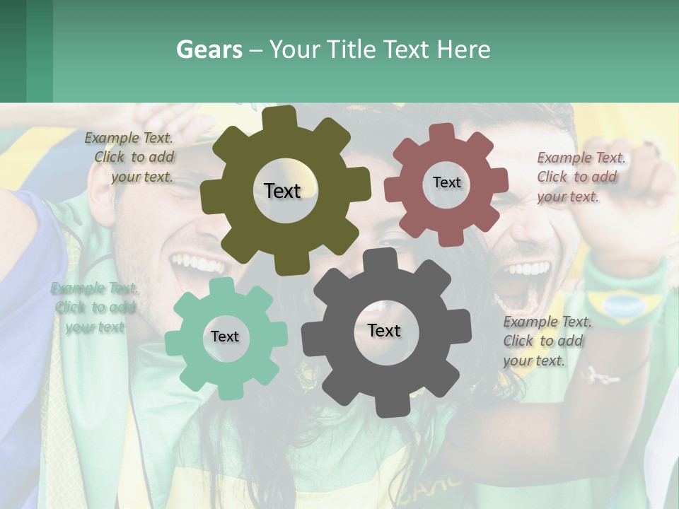 A Group Of People Are Posing For A Picture PowerPoint Template