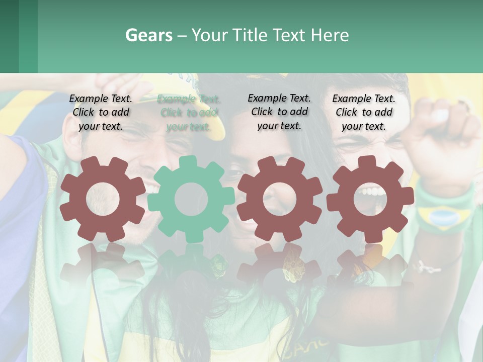 A Group Of People Are Posing For A Picture PowerPoint Template