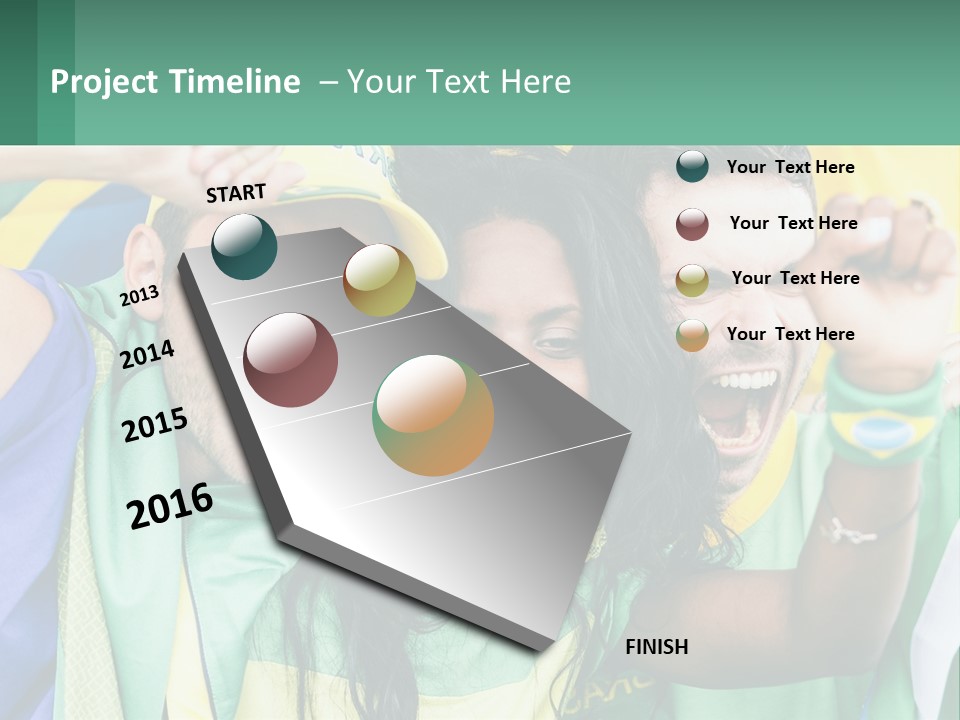 A Group Of People Are Posing For A Picture PowerPoint Template
