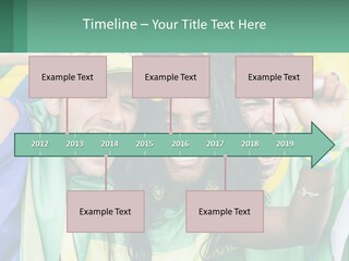 A Group Of People Are Posing For A Picture PowerPoint Template