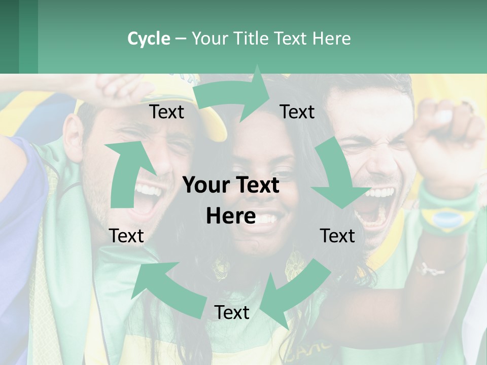 A Group Of People Are Posing For A Picture PowerPoint Template