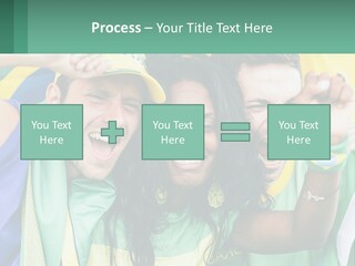 A Group Of People Are Posing For A Picture PowerPoint Template