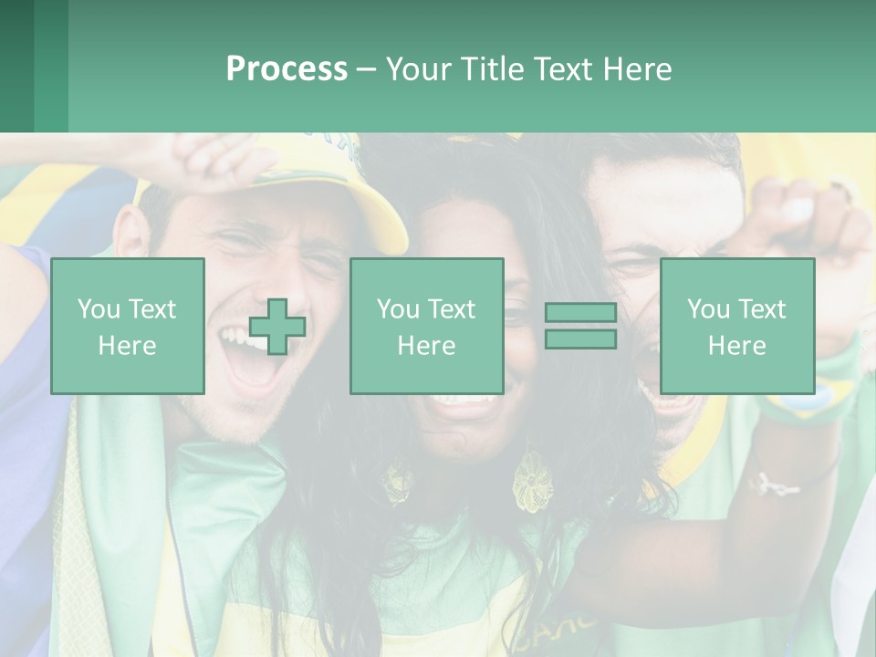 A Group Of People Are Posing For A Picture PowerPoint Template