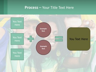 A Group Of People Are Posing For A Picture PowerPoint Template